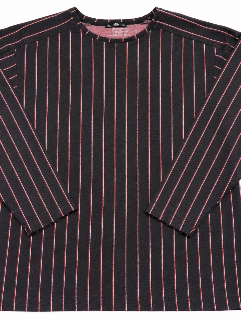 ZARA Collection Women’s Black Red Striped Long Sleeve Top Size L
